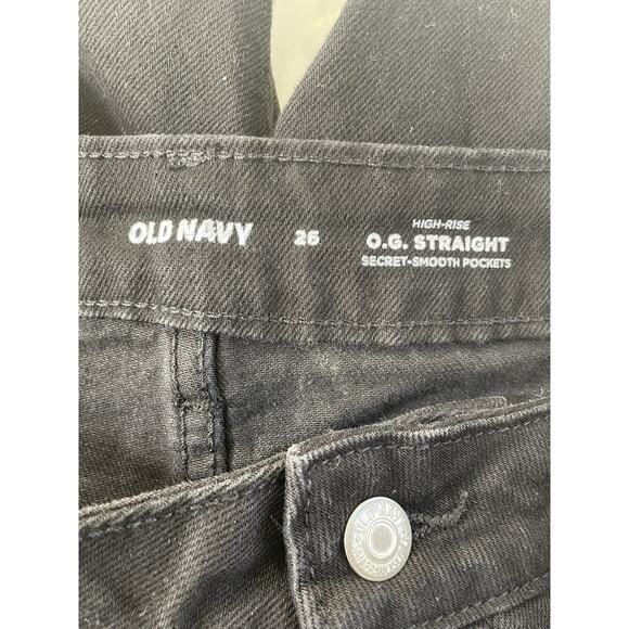 Old Navy Shorts Jean Denim Cut Off High Rise OG Straight - Picture 7 of 8